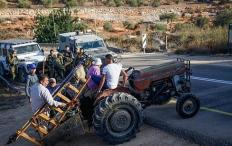 الاحتلال يمنع المزارعين من قطغ ثمار الزيتون في بلدة بيتا جنوب نابلس