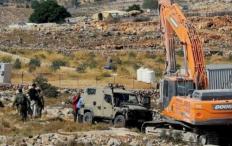 الاحتلال يهدم منزلا وبركس في عرب الزايد شمال أريحا