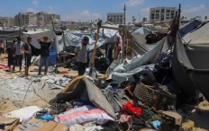 أكثر من 10 إصابات بينها خطيرة جراء قصف الاحتلال خيمة في مدينة غزة