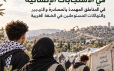 شبكة المنظمات الأهلية تصدر ورقة حقائق حول " دور الشباب وفاعليتهم في الاستجابات الإنسانية في المناطق المهددة بالمصادرة والتهجير وانتهاكات المستوطنين في الضفة الغربية"