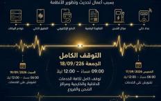 كهرباء القدس نعلن عن توقف مؤقت لعمليات شحن العدادات وتسديد الفواتير
