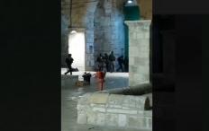 قوات الاحتلال تقتحم المسجد الأقصى بعد اطلاق النار على شاب قرب باب السلسلة