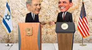 بالصور والفيديو... إسرائيل ترحب بــ أوباما بالرسوم الكرتونية