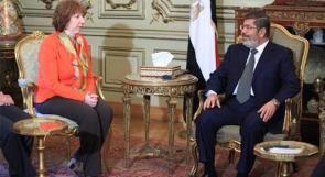 آشتون تزور الرئيس المصري المعزول محمد مرسي