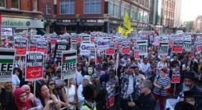 لندن: تظاهرات أمام مقر كاميرون قبل وصول نتنياهو