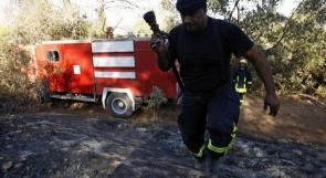 الدفاع المدني يخمد حريقا هائلا في أراضي الـ48