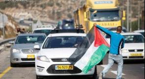 بالصور.. متظاهرون يقطعون شارع "443" الواصل بين القدس وتل أبيب