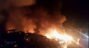 الدفاع المدني يخمد حريق بمشطب للمركبات جنوب نابلس