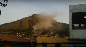 بالفيديو.. البرازيل: جرحى في انهيار صخري