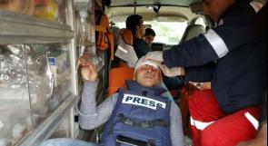 إصابة صحفي بعيار معدني في الرأس خلال مواجهات في قلقيلية