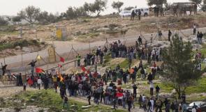 اصابة مواطنين جراء قمع الاحتلال المسيرة الاسبوعية في بلعين