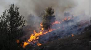 تواصل الحرائق في جبال صطاف غرب القدس