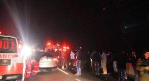 اصابة مواطنين في حادث سير ببلدة اليامون غرب جنين