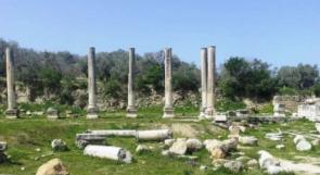 الاحتلال يجري أعمال ترميم بالمنطقة الأثرية في سبسطية