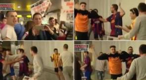 بالفيديو...اشتباكات عنيفة بين مشجعي ريال مدريد وبرشلونة في مطار ببرشلونة