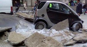 بالفيديو و الصور.. غواصة تخترق شوارع ميلانو الإيطالية