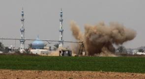 تفجير جرافة إسرائيلية في غزة