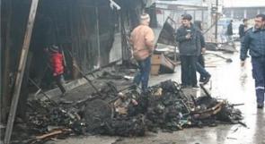 الحريق اليوم في سوق نابلس "بفعل فاعل"