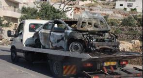 بالصور ... قوات الاحتلال تسحب سيارة المستوطنين المفقودين
