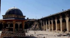 تدمير مئذنة الجامع الأموي