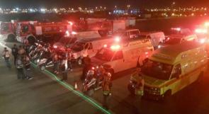 انفجار إطار طائرة تسبب بحالة طوارئ في مطار اللد