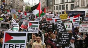 ألفا بريطاني يتظاهرون ضد العنصرية الإسرائيلية ودعما لفلسطين