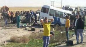 مصرع تسعة أشخاص واصابة 19 في حادث اصطدام في الأردن