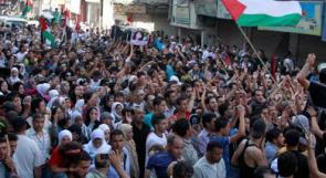 اعتصام جماهيري حاشد في مخيم اليرموك