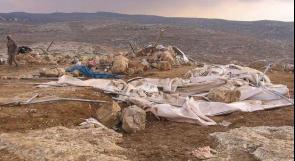 الاحتلال يهدم خيمتين في خربة سوسيا
