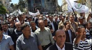 اعتصام ومسيرة عمالية برام الله للمطالبة بإقرار وتنفيذ قانون الحد الأدنى للأجور