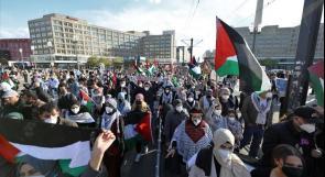 الآلاف يخرجون في برلين لدعم الشعب الفلسطيني