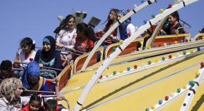 الدفاع المدني يخلي أطفال علقوا في لعبة بمدينة ملاهي قلقيلية