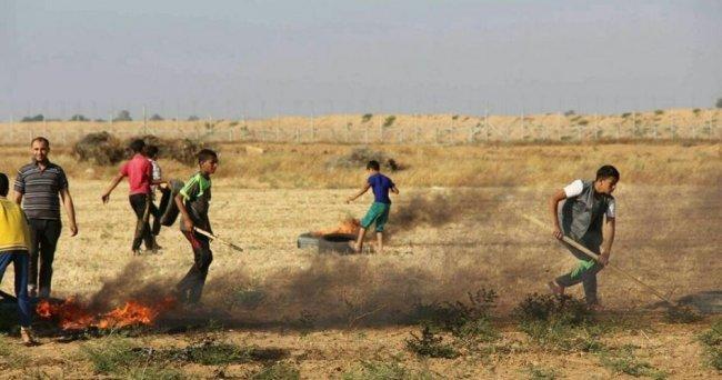 الاحتلال يزعم.. قنابل حارقة على جيشنا من خلف سياج غزة