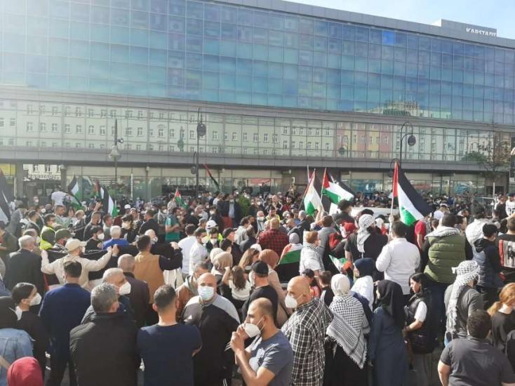 برلين: آلاف يشاركون في وقفة احتجاجا على اجراءات الاحتلال في القدس