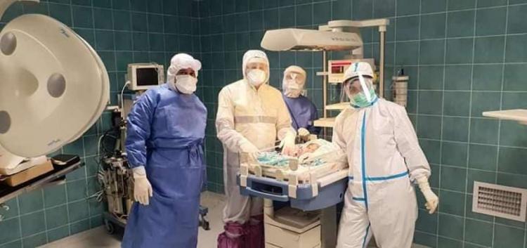 اجراء عملية ولادة قيصرية لسيدة مصابة بفايروس كورونا في مستشفى عمر القاسم