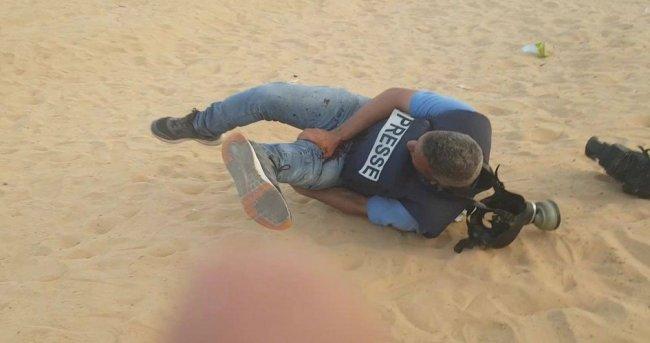 إصابة 5 صحفيين خلال تغطيتهم لمسيرة "غزة تنتفض و الضفة تلتحم"