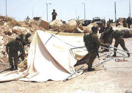 قوات الاحتلال تنصب 20 خيمة عسكرية في أراضي يعبد