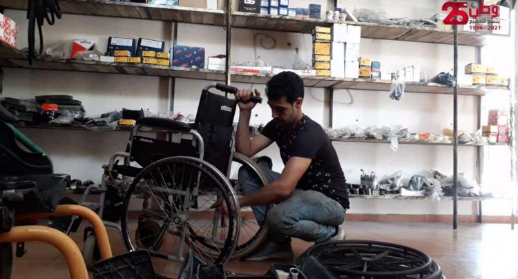 "بصمة خير".. مبادرة تهدف لمساعدة ذوي الاحتياجات الخاصة في إصلاح كراسيهم المتحركة "بصمة خير".. مبادرة تهدف لمساعدة ذوي الاحتياجات الخاصة في إصلاح كراسيهم المتحركة