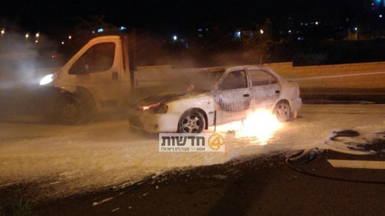 بالفيديو...إصابة مستوطنين رشقت مركبتهما بزجاجة حارقة في القدس
