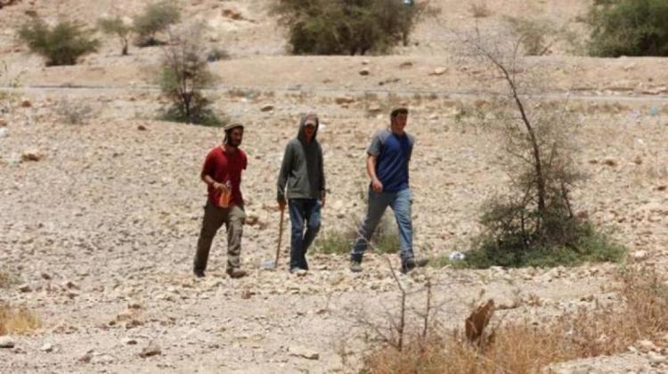 مستوطنون يقتحمون تجمع معازي جبع شمال القدس مستوطنون يقتحمون تجمع معازي جبع شمال القدس