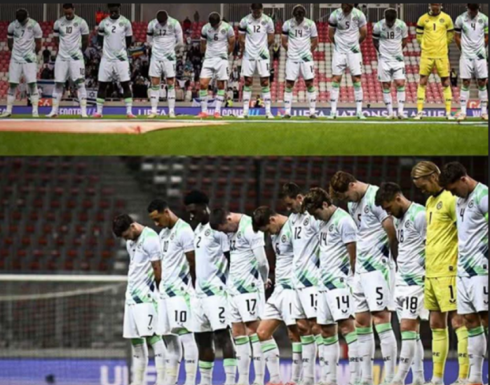 احتجاجا على مجازر الاحتلال.. لاعبو أيرلندا يرتدون الشارات السوداء خلال مباراتهم مع دولة الاحتلال بدوري الأمم احتجاجا على مجازر الاحتلال.. لاعبو أيرلندا يرتدون الشارات السوداء خلال مباراتهم مع دولة الاحتلال بدوري الأمم