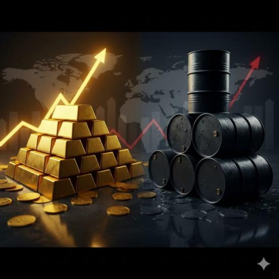 أسعار النفط تنخفض والذهب يرتفع 0.4% أسعار النفط تنخفض والذهب يرتفع 0.4%