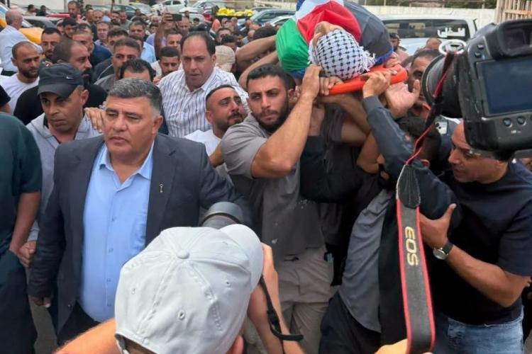 تشييع جثمان الشهيد البزاري في برقة شمال نابلس