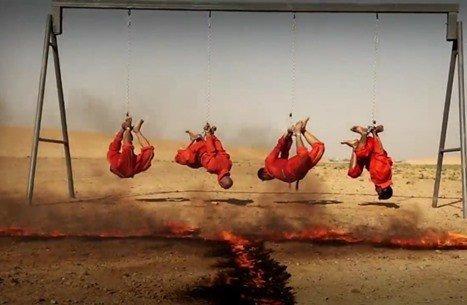 بالصور ... "داعش" يحرق 4 اشخاص في الانبار بالصور ... "داعش" يحرق 4 اشخاص في الانبار