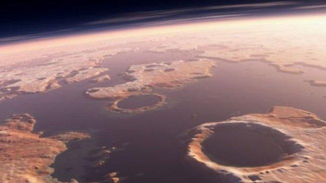أمواج تسونامي شكلت حفرة على سطح المريخ