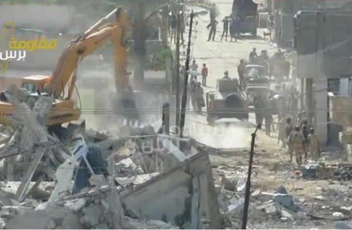 فيديو يصور لحظات تفجير منازل رفح المصرية