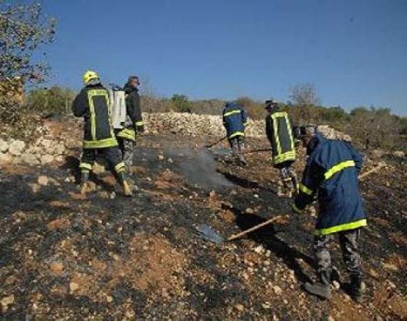 الدفاع المدني يُخمد حريقاً في جنين وينفذ حملة لإزالة الأشجار