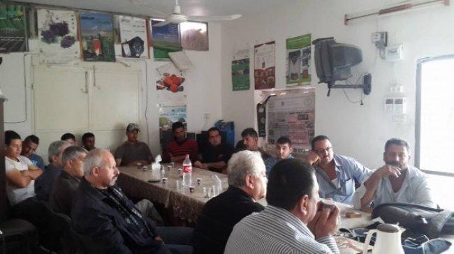 اتحاد جمعيات المزارعين الفلسطينيين يواصل اعطاء دورات حول ادارة المياه في الزراعة