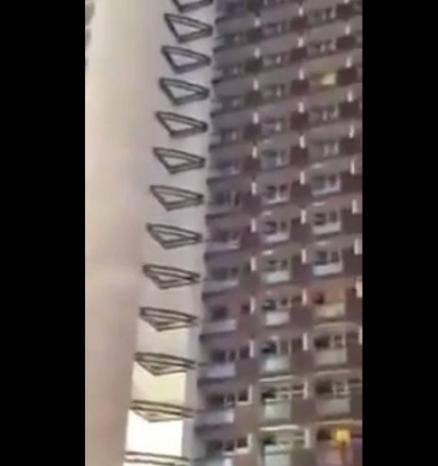 بالفيديو .. اسرائيلية تقفز من الطابق العاشر في تل ابيب