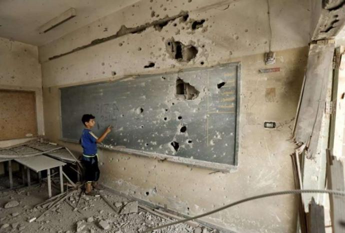 استشهاد 6 طلاب وتضرر 15 مدرسة نتيجة العدوان الاسرائيلي على غزة